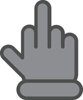 Hand Middle Finger Vector Icon Design