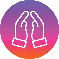 Praying Hands Vector Icon Design