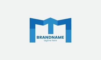 Illustration of the letter M with the up arrow key. Initial letter M Concept. Minimal style identity initial logo mark. Minimal line font style M Letter Logo.Letter M logo icon design template element vector
