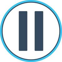 Pause Vector Icon Design