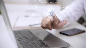 estrategia de tecnología de transformación digital, iot, internet de las cosas. transformación de ideas y la adopción de tecnología en los negocios en la era digital, mejorando las capacidades comerciales globales. ai foto