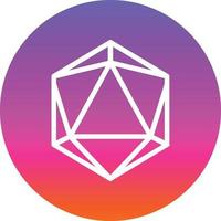 Dice D20 Vector Icon Design