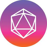 Dice D20 Vector Icon Design