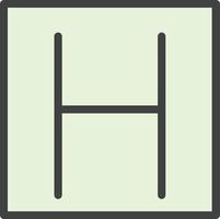 H Square Vector Icon Design