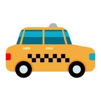 Vector illustration of a taxi car in cartoon style