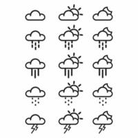 varios iconos de clima diseño vectorial vector