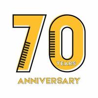 Vector design for 70 year anniversary