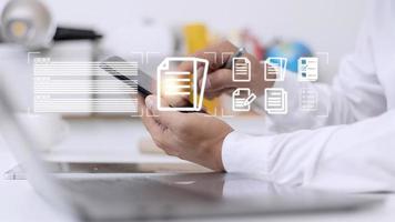 document management concept, online documentation database photo