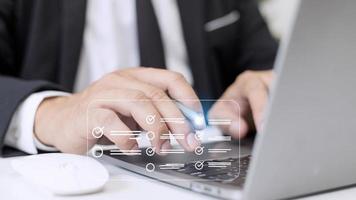 questionnaire with checkboxes, filling survey form online, answer questions of test photo