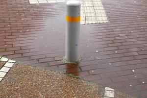 Pavement along the road for pedestrian traffic. photo