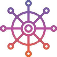 Dharmachakra Vector Icon Design