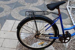 Bicycle in the city park near the sea. photo