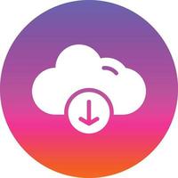 Cloud Download Alt Vector Icon Design