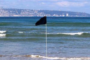 costa del mar mediterráneo en el norte de israel. foto