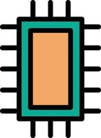 diseño de icono de vector de microchip