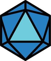 Dice D20 Vector Icon Design