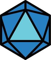 diseño de icono de vector de dados d20