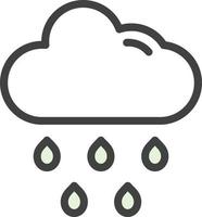 Cloud Rain Vector Icon Design