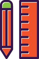 Pencil Ruler Vector Icon Design