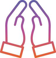 Praying Hands Vector Icon Design