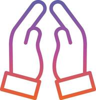 Praying Hands Vector Icon Design