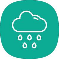 diseño de icono de vector de lluvia de nubes