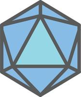 Dice D20 Vector Icon Design