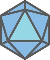 diseño de icono de vector de dados d20