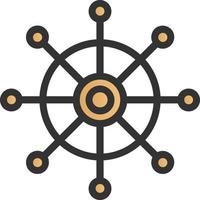 Dharmachakra Vector Icon Design