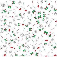 Simple Christmas seamless pattern geometric and circles with ornaments Retro textile background