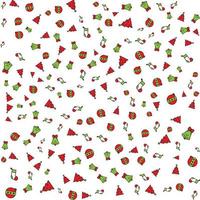 Christmas seamless pattern and elements vector design, Christmas ornaments Wrapping paper and background