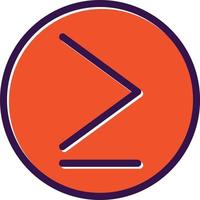 Greater Than Vector Icon Design