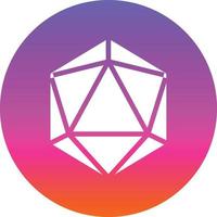 Dice D20 Vector Icon Design