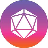 Dice D20 Vector Icon Design