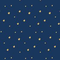 Childrens pattern with stars. Simple seamless night sky pattern. Vector illustration. Space pattern.