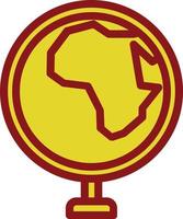 diseño de icono de vector de globo África