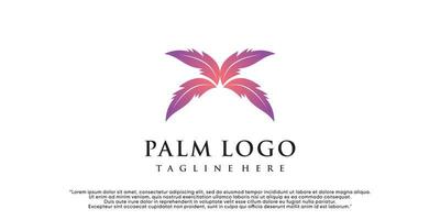 Palm logo design vector with creative simple and unique concept