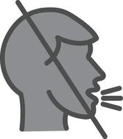 Head Side Cough Slash Vector Icon Design