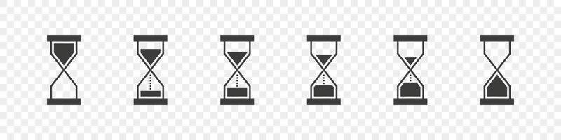 Hourglass icon concept. Time symbol. Sandglass logo. clock signs. Timer signs. Vector illustration