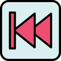 Fast Backward Vector Icon Design