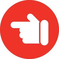 Hand Point Left Vector Icon Design