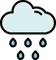 diseño de icono de vector de lluvia de nubes