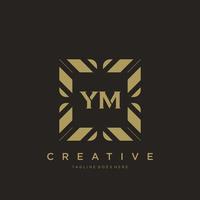 YM initial letter luxury ornament monogram logo template vector