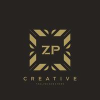 ZP initial letter luxury ornament monogram logo template vector