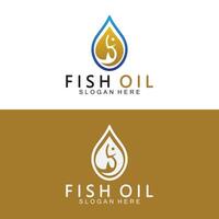 Fish oil logo vector illustration template.