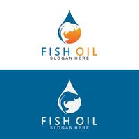 Fish oil logo vector illustration template.