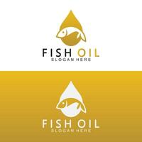 Fish oil logo vector illustration template.