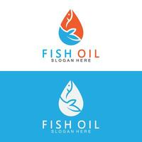 Fish oil logo vector illustration template.