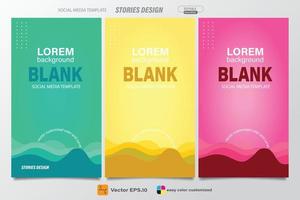 social media stories template design , colorful business stories card design,vector illustration vector