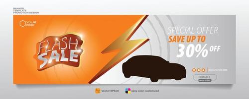 flash sale template ,promotion banner vector illustration